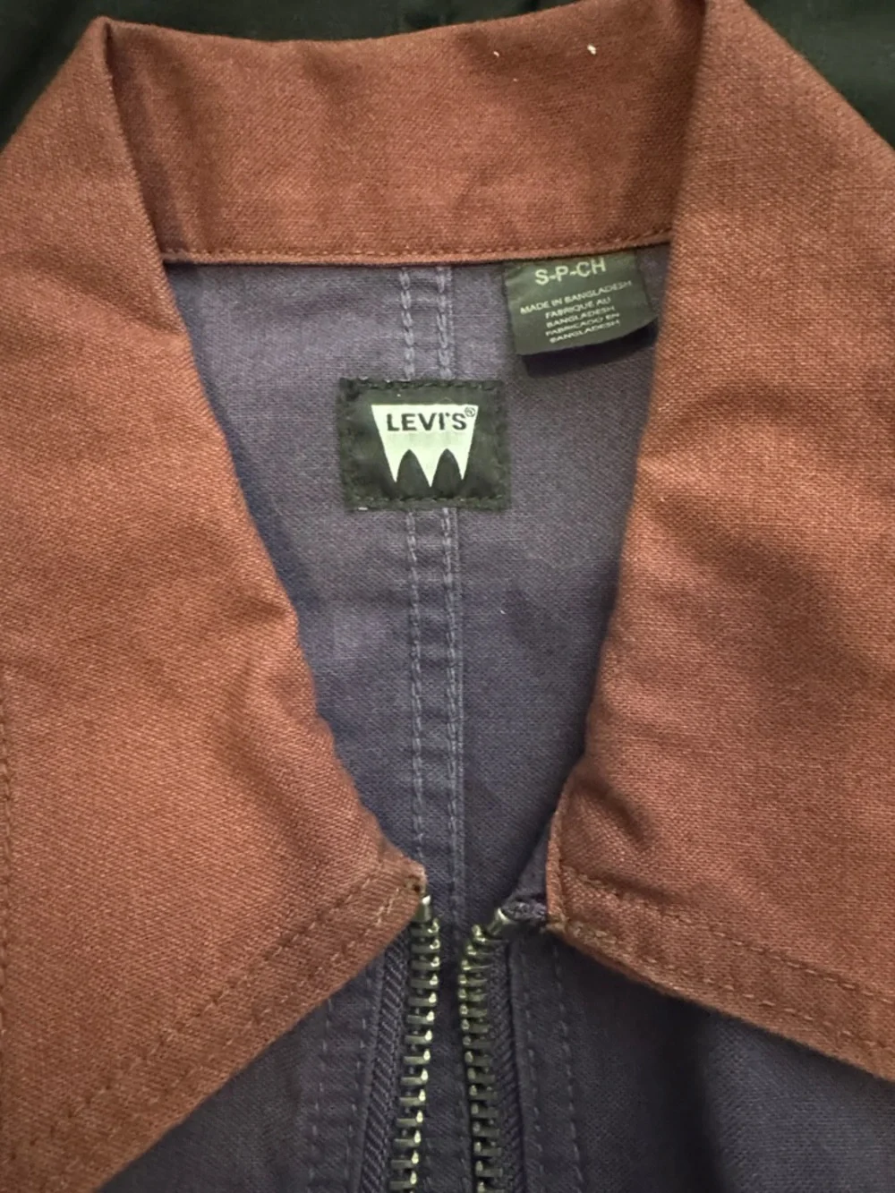 Levi’s Colorblock Zip Jacket in Purple, Brown & Tan - Picture 2 of 5